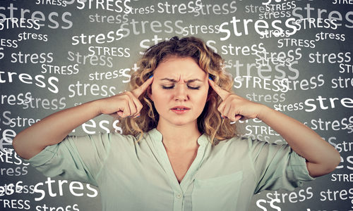 woman with stress